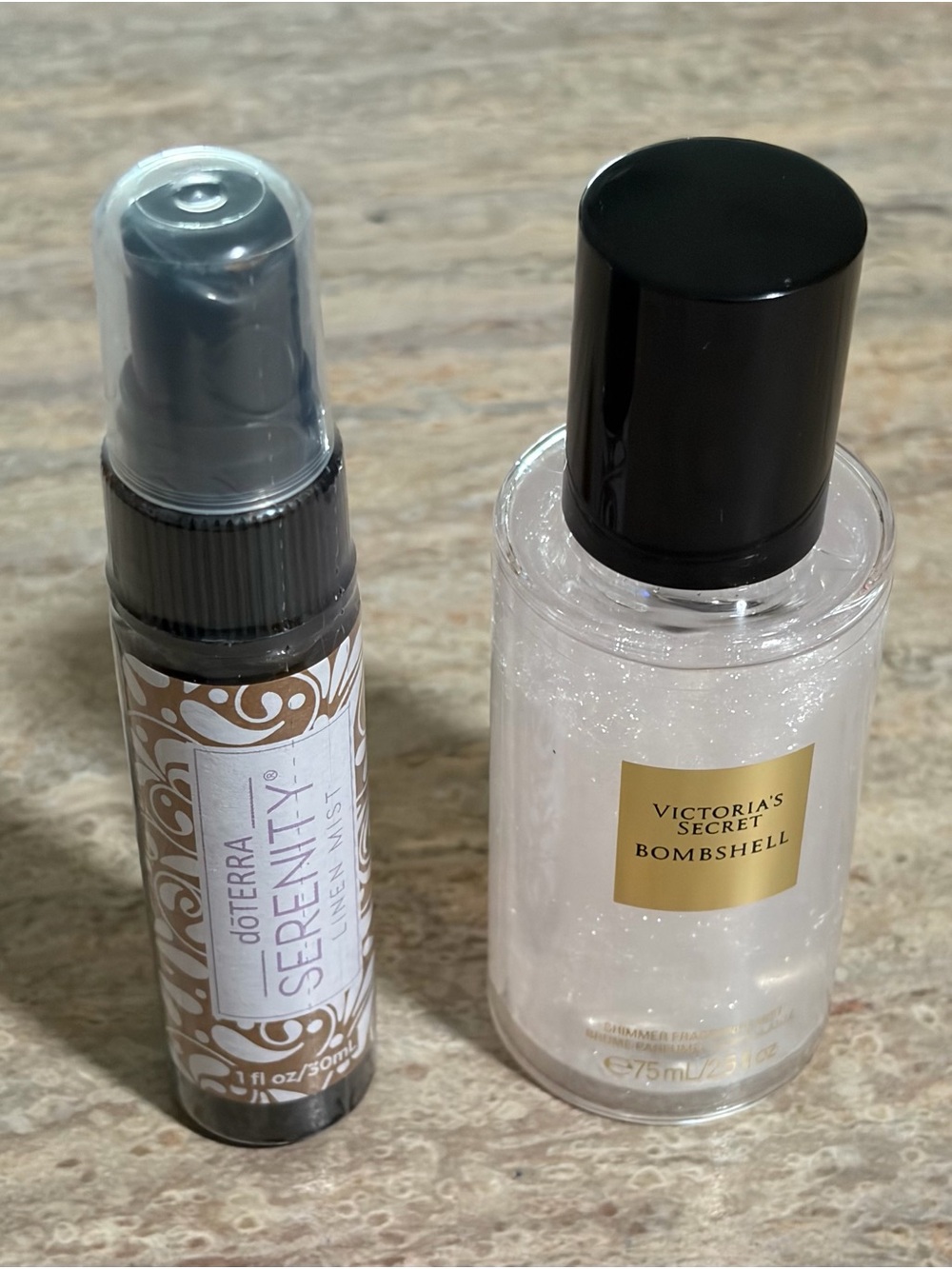 doTerra Serenity Linen Mist & Victoria’s Secret Bombshell Shimmer Mist